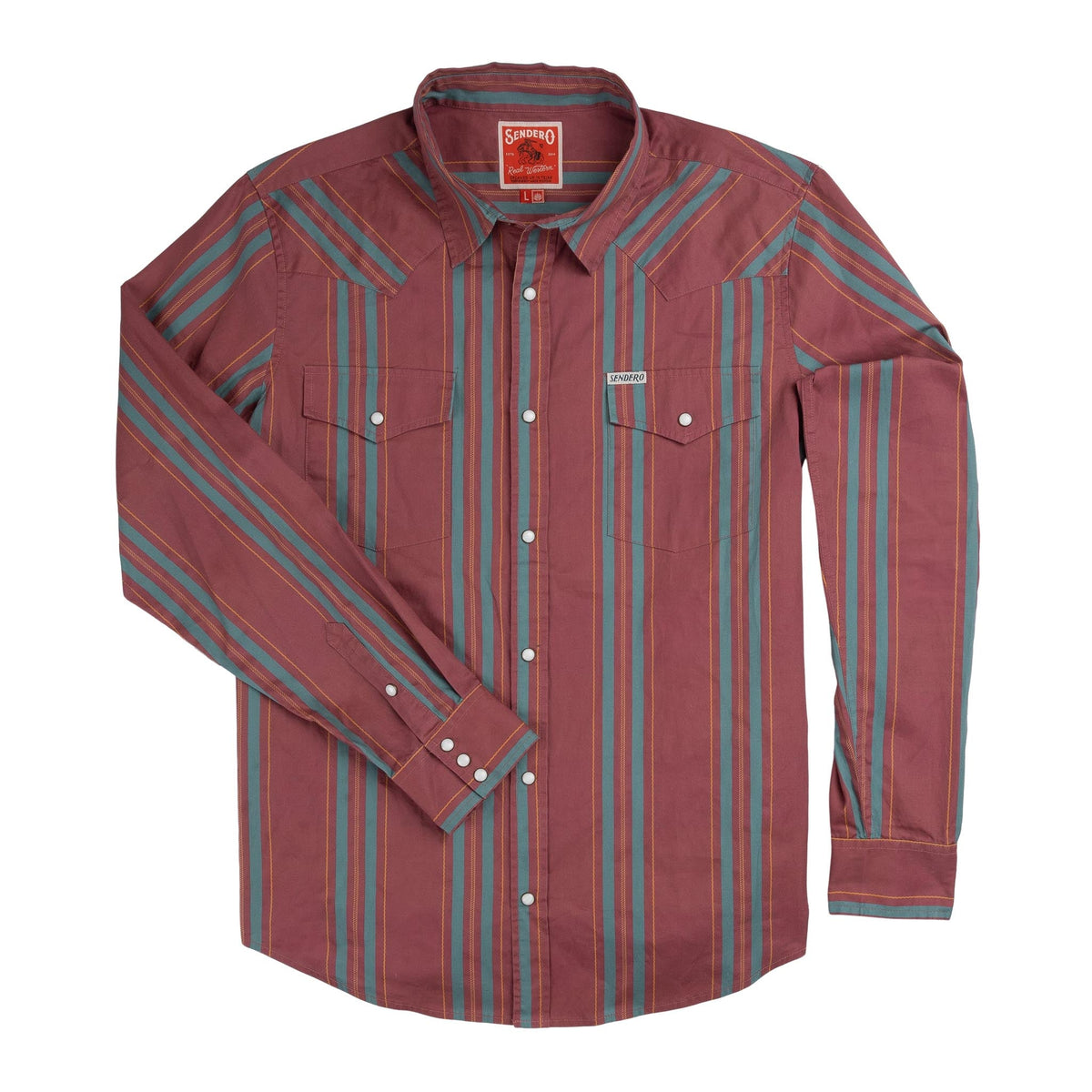 Sendero Provisions Co. The Wyatt Pearl Snap Long Sleeve Print Shirt