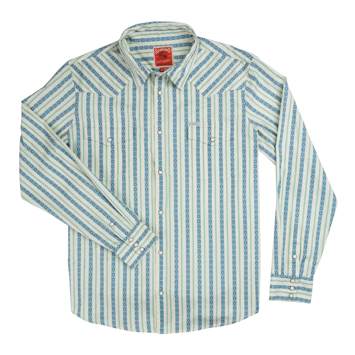 Sendero Provisions Co. The Wyatt Pearl Snap Long Sleeve Print Shirt