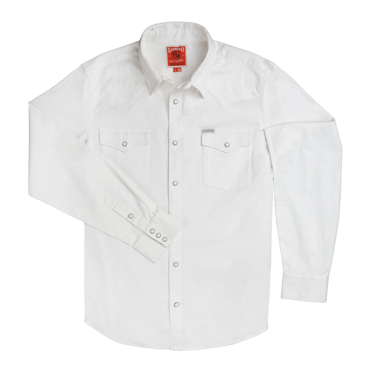 Sendero Provisions Co. The Wyatt Pearl Snap Long Sleeve Solid Shirt