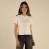 Vintage White/Light Blue Print