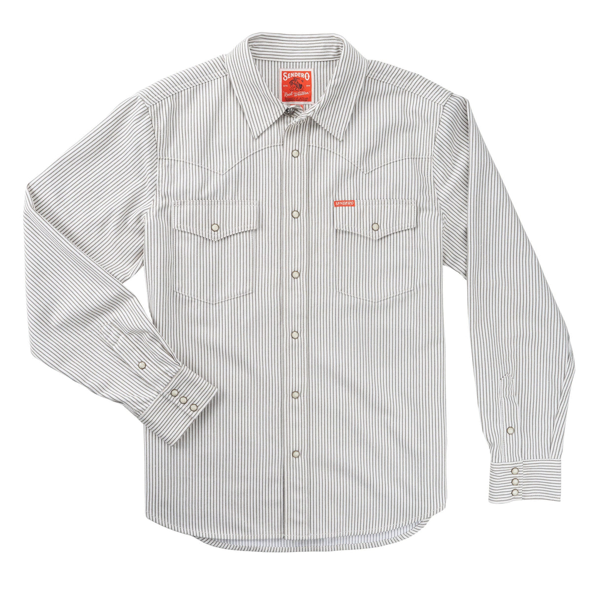 Sendero Provisions Co. The Wyatt Pearl Snap Long Sleeve Denim Shirt